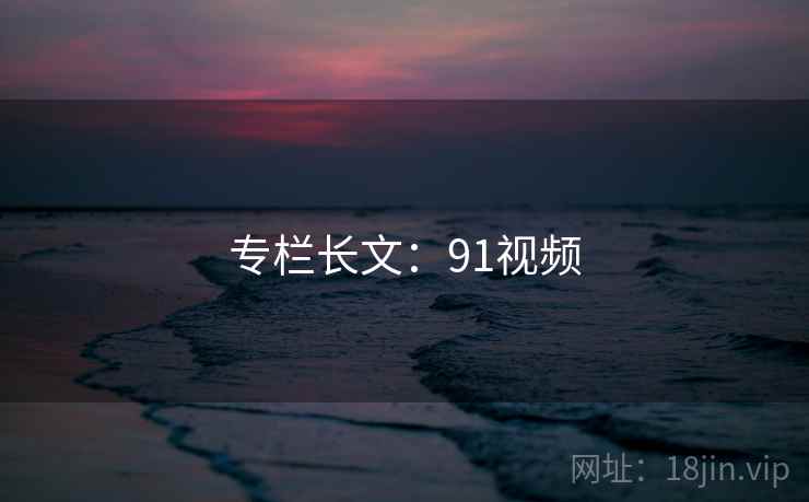 专栏长文：91视频